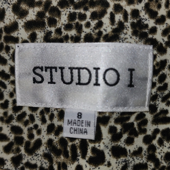 Vintage Y2K 90s Studio I Floral Leopard Print Slip Dress - Picture 5 of 5